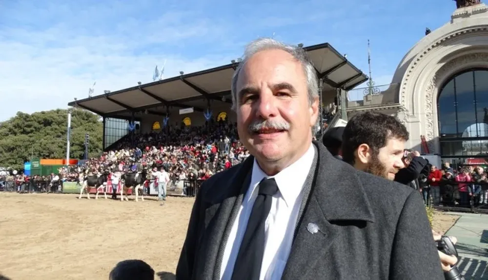 Presidente de la Asociación Rural del Uruguay, Rubén Echeverría en la Rural de Palermo
