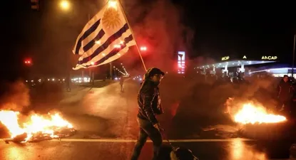 Archivo. Corte de ruta en la Interbalnearia en junio de 2018 en reclamos por la inseguridad