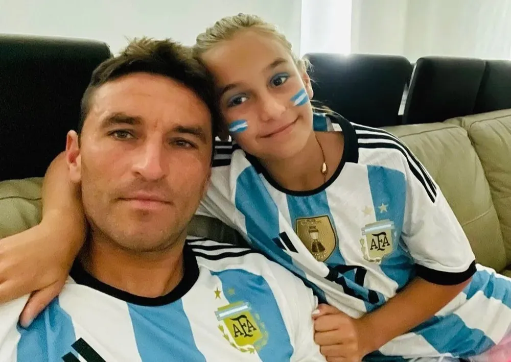 Gonzalo Bergessio y su hija