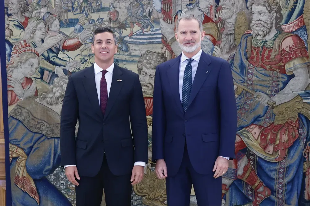 Encuentro del Rey con el presidente del Paraguay, Santiago Peña Palacios, con motivo de su visita de trabajo a España