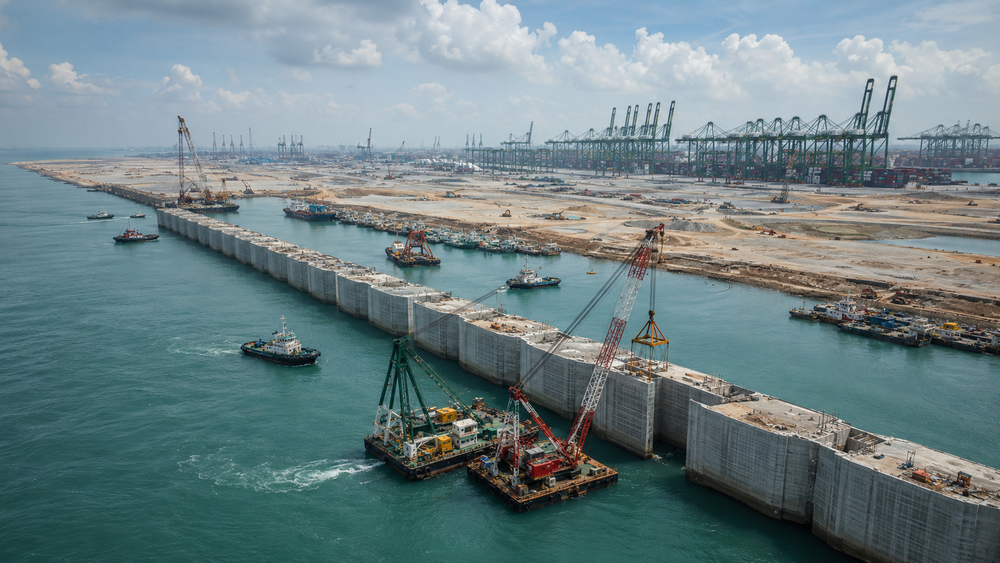 Construcción del&nbsp;nuevo puerto de Taus