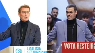 Alberto Núñez Feijóo, del PP, y Pedro Sánchez, del PSOE.