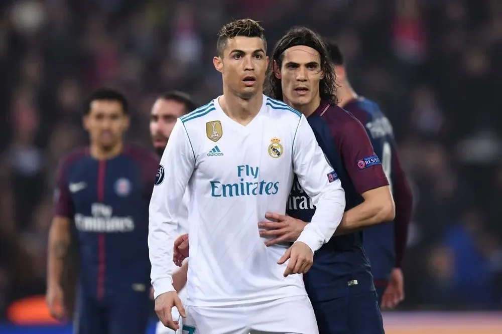 Cristiano Ronaldo y Edinson Cavani