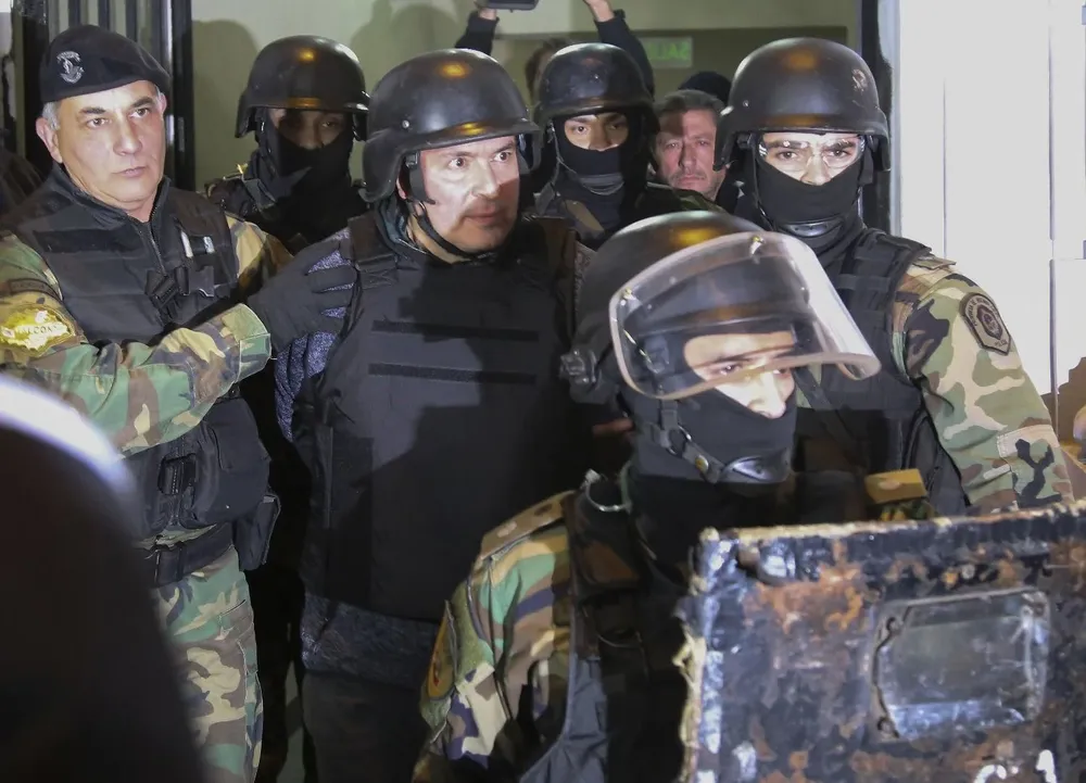 José López durante su detención