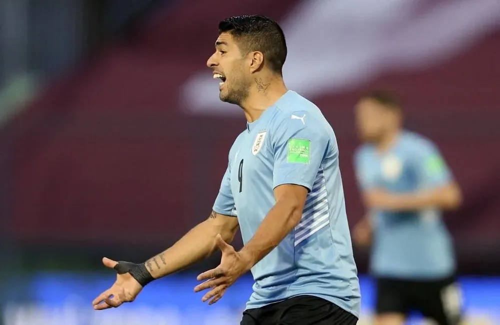 Luis Suárez en el partido ante Venezuela