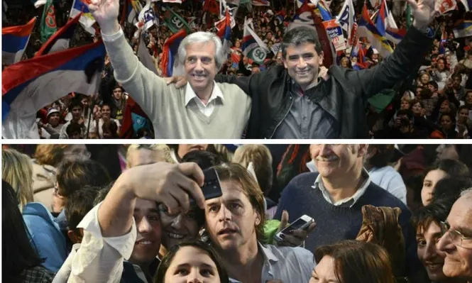 Vázquez, Lacalle y un feliz cumpleaños