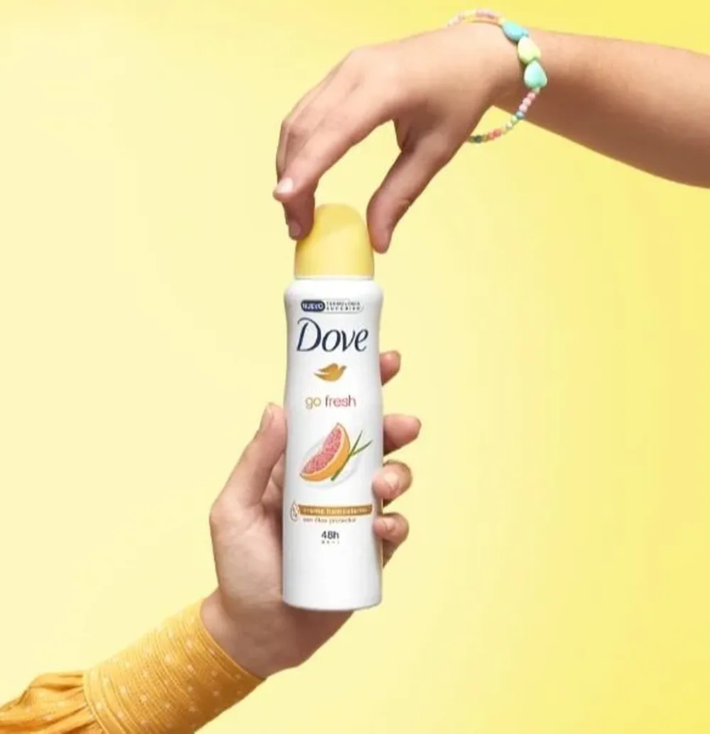 El efectivo antitranspirante de Dove.