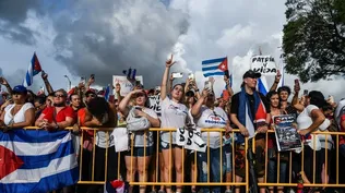 Protestas contra el gobierno cubano en Miami (Estados Unidos)