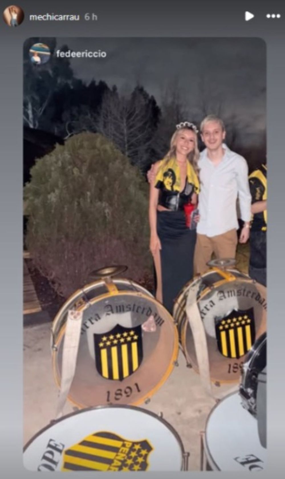 Los bombos de la Barra &Aacute;msterdam en la fiesta de Meche Carrau