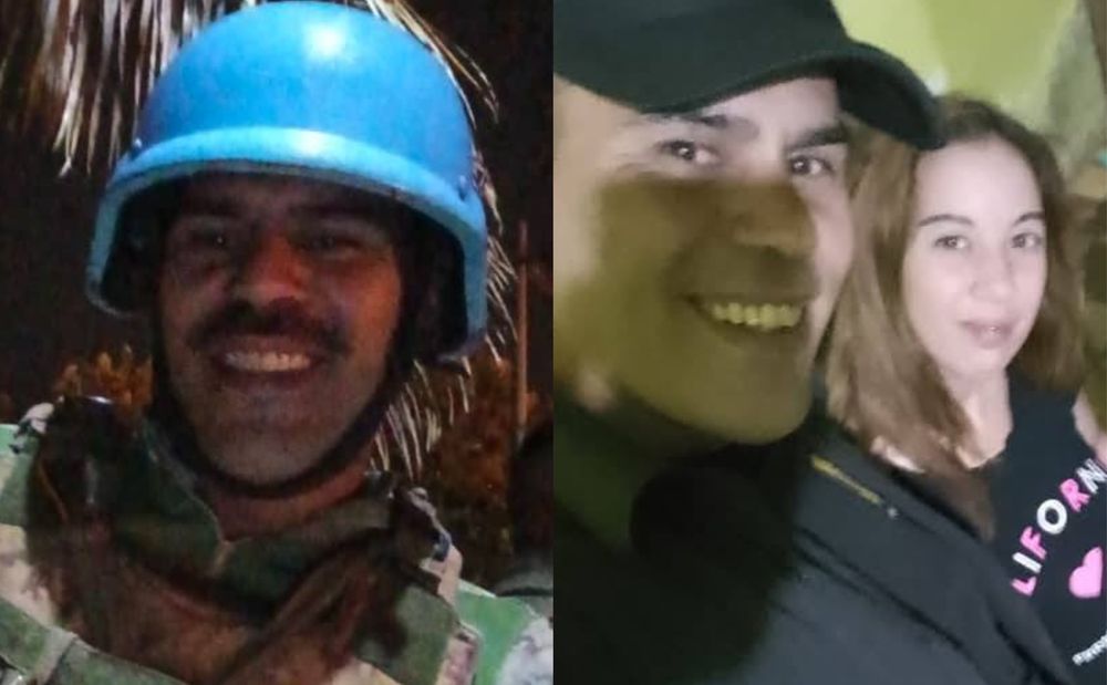 Rodolfo Álvarez, el soldado uruguayo asesinado en el Congo, y su esposa