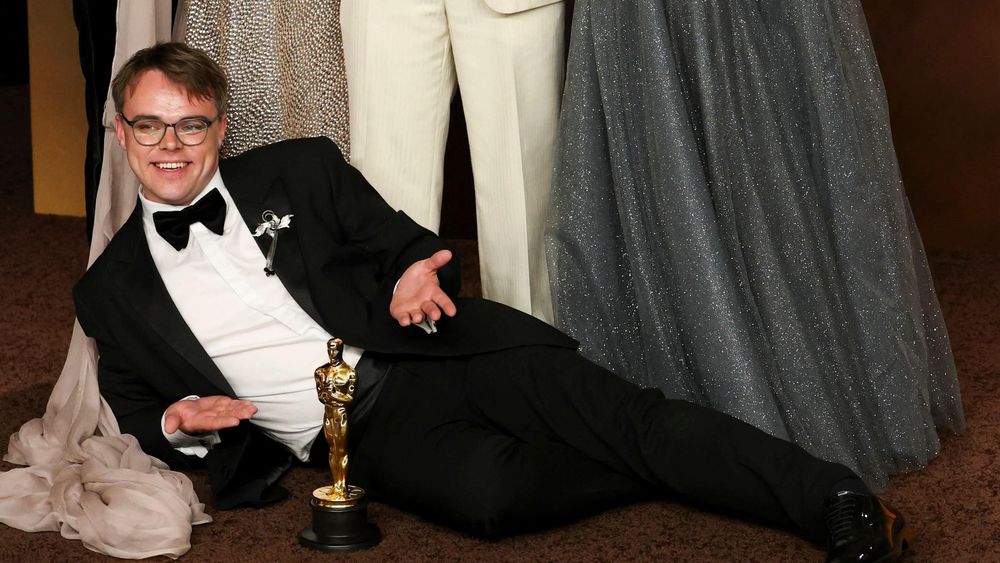 El ganador del Oscar, Pavel Talankin, se llevó la estatuilla para mostrarla a estudiantes universitarios durante una proyección del documental en Nueva York.