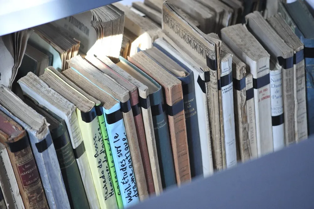 Libros de la Biblioteca Central de Secundaria.