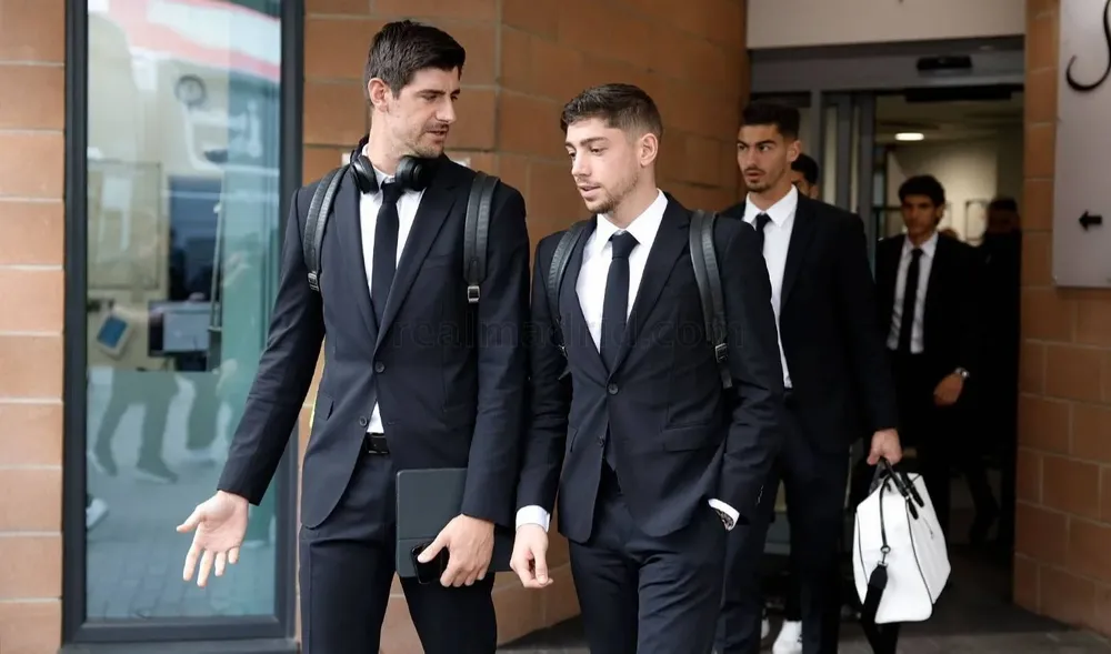 El viaje y la llegada de Fede Valverde a Manchester para la semifinal de la Champions