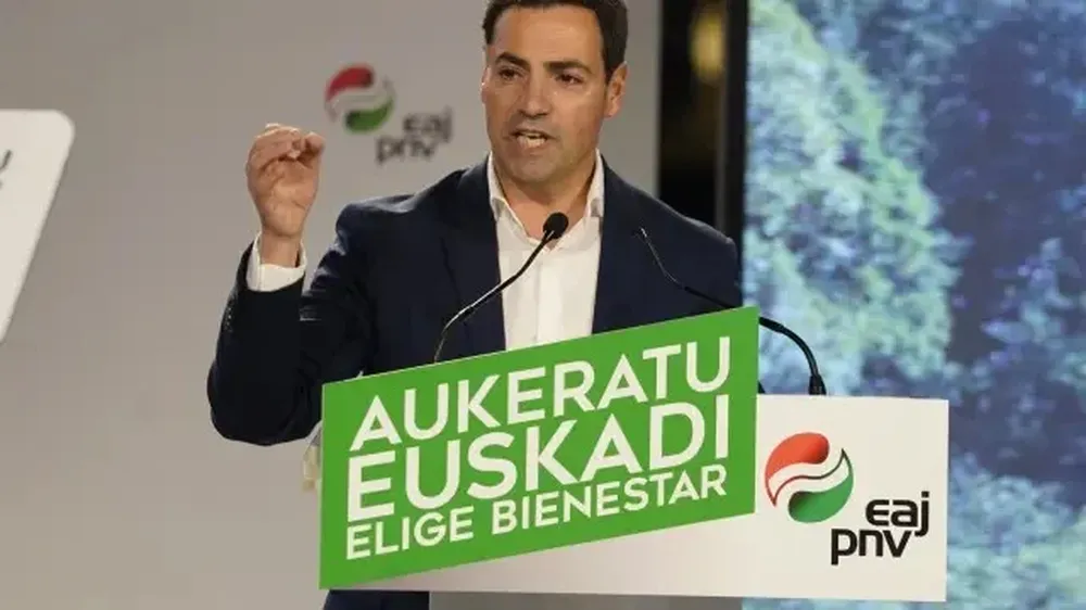 El candidato a lehendakari del PNV y cabeza de lista por Bizkaia, Imanol Pradales