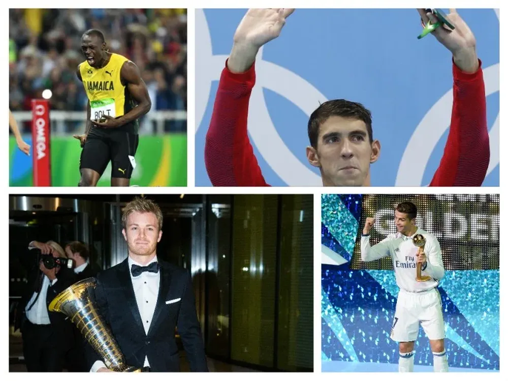 Bolt, Phelps, Rosberg y CR7