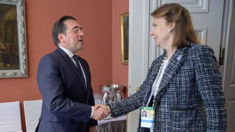 José Manuel Albares, ministro de Asuntos Exteriores de España y Diana Mondino, canciller Argentina