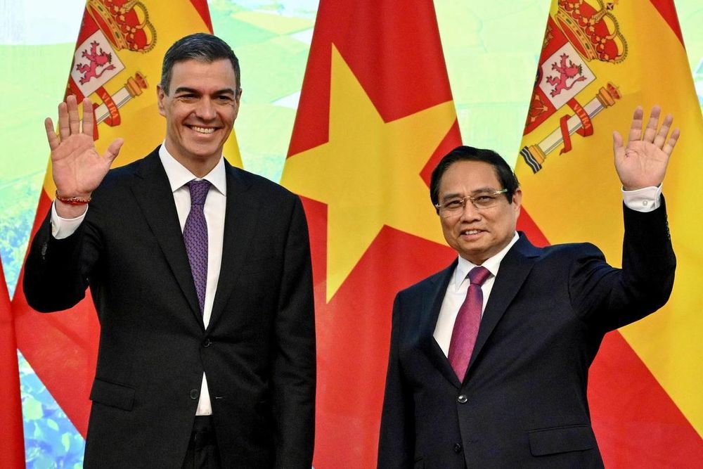 Pedro Sánchez durante su viaje oficial a Vietnam