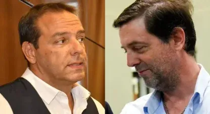 Ignacio Ruglio, presidente de Peñarol, e Ignacio Alonso, presidente de la AUF