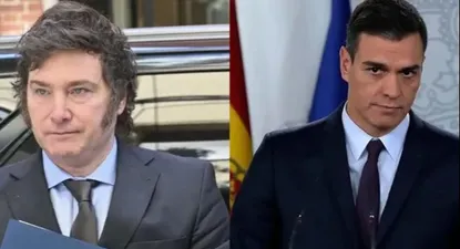 Javier Milei y Pedro Sánchez,