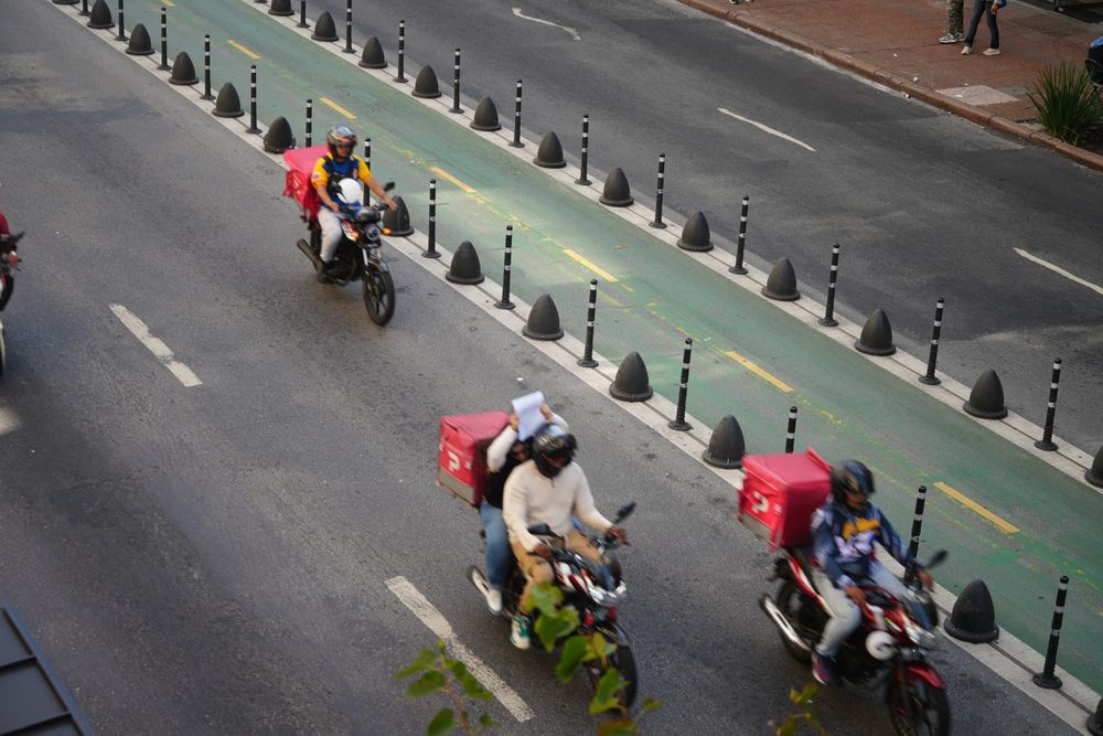 Movilización de PedidosYa por la muerte de un repartidor el sábado 25 de abril en Montevideo