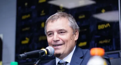 Diego Aguirre en su presentación