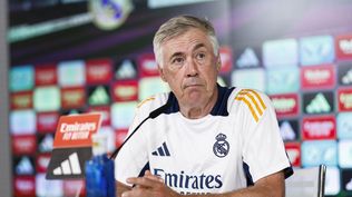 Carlo Ancelotti en rueda de prensa.