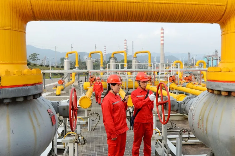 Una refinería china de petróleo