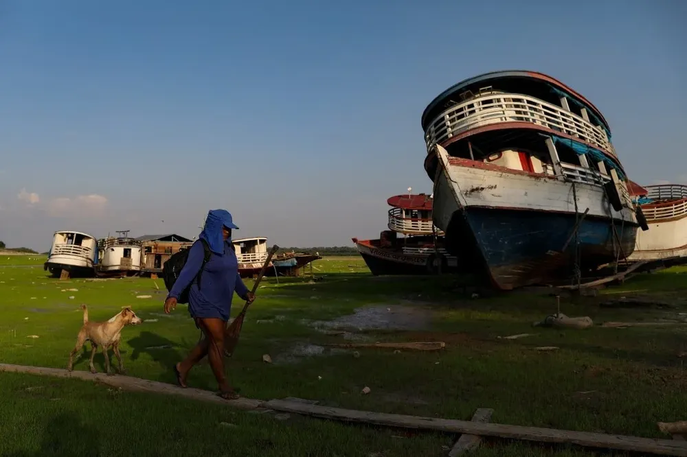 Desde principios de octubre, el nivel promedio del río Amazonas llegó a bajar 25 centímetros por día.