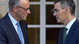 Friedrich Merz y Pedro Sánchez, en el Palacio de La Moncloa