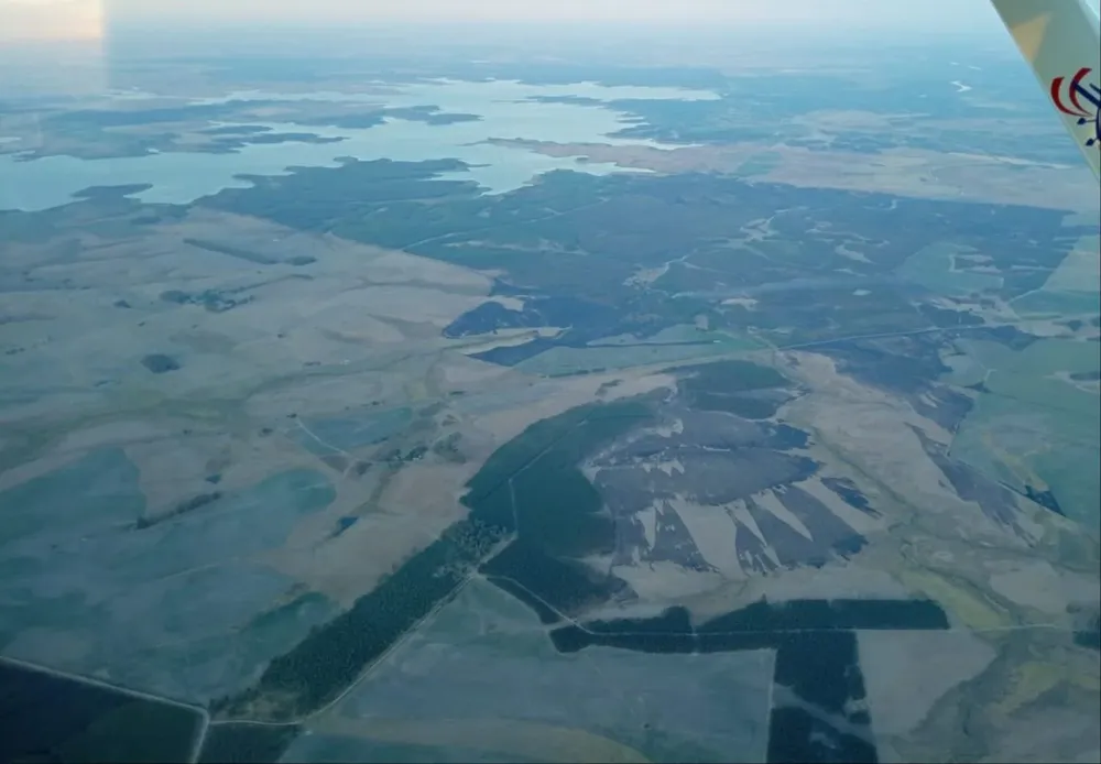 Relevamiento del área dañada, este martes de mañana.