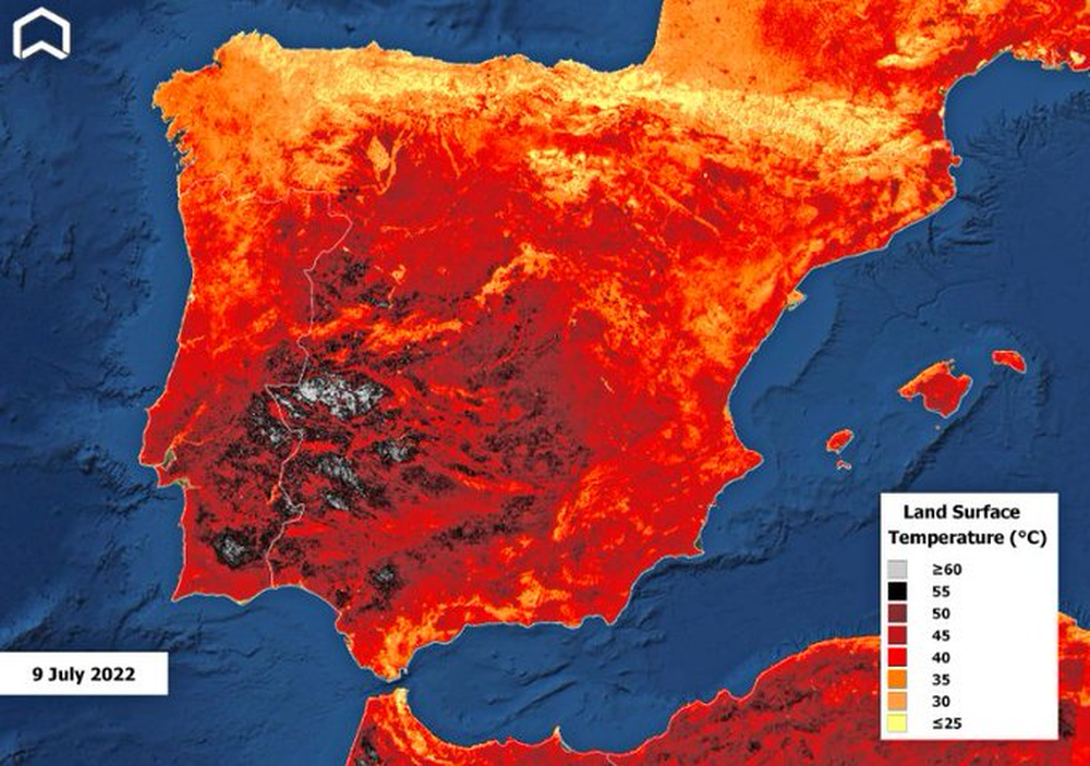 Ola de calor sobre España.