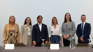 El presidente de la República acompañó el lanzamiento de las becas.