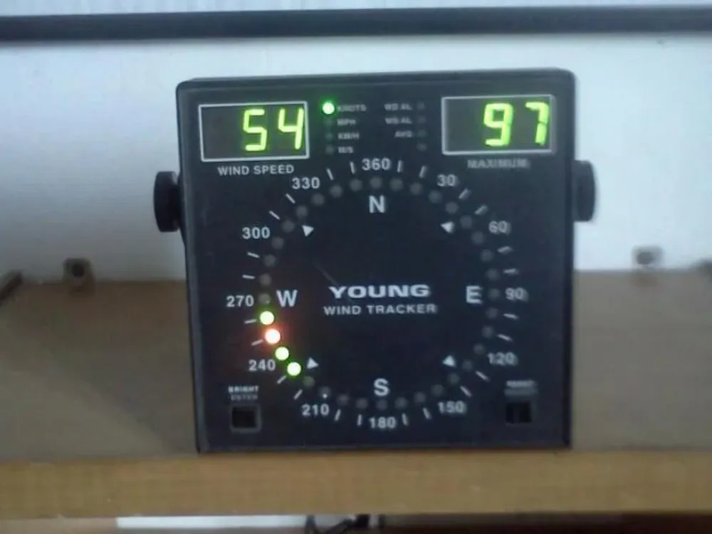 La foto del anemómetro de Punta del Este