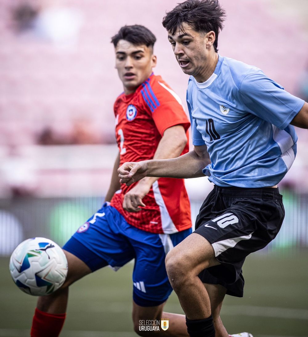 Gonzalo Petit de la selección de Uruguay sub 20 ante Chile