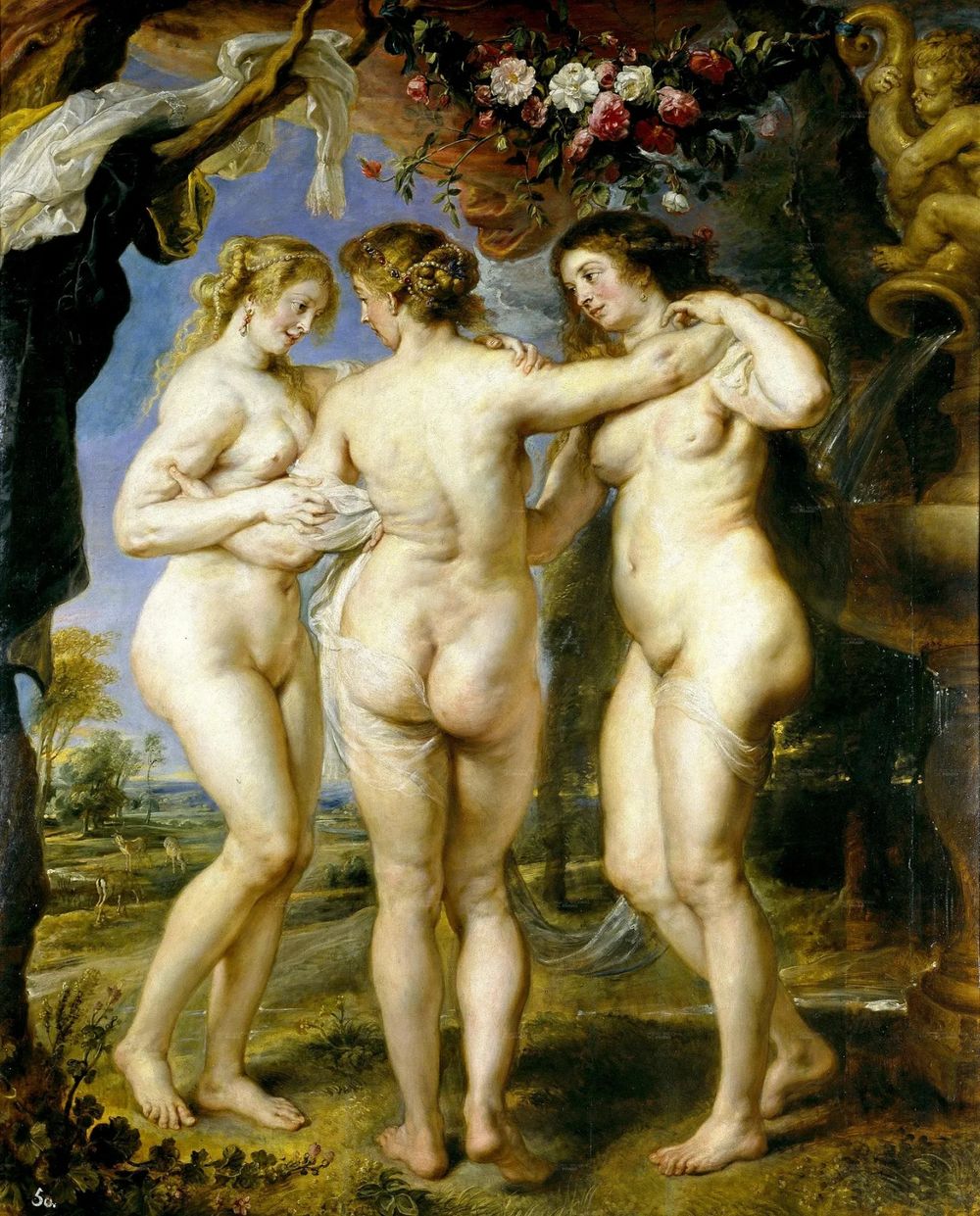 Las tres gracias, de Rubens. ¡Fuertes!