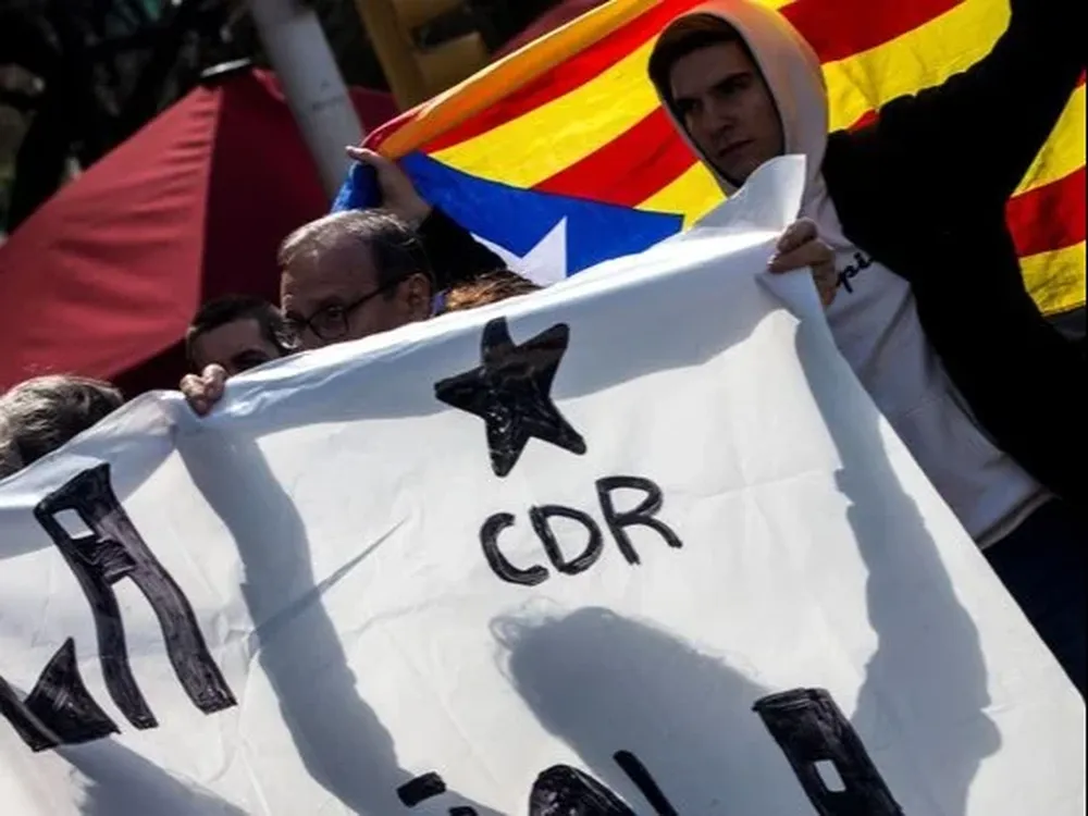 Protesta convocada por los CDR por la presencia del rey Felipe VI en Barcelona
