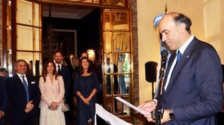 El embajador Wenceslao Bunge, en la celebración del 25 de Mayo.