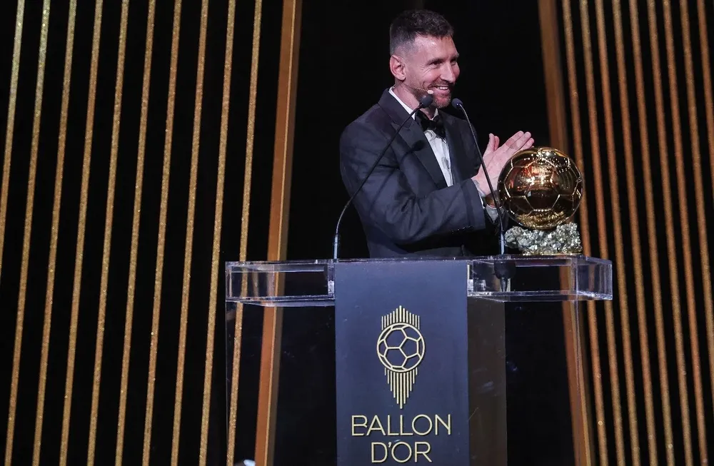 Messi con el Balón de Oro