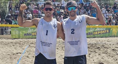El Observador | 20250126 Hans Hannibal y Nicolás Llambías medalla de plata en la segunda etapa del Circuito Sudamericano de beach volley vóleibol playa 2025