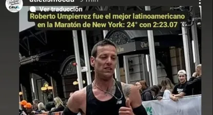Roberto Umpiérrez en la Maratón de Nueva York 2023