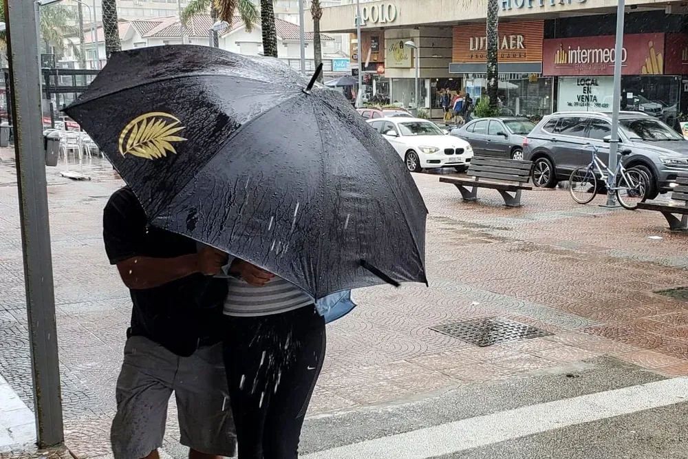 Foto de archivo de una tormenta en Punta del Este