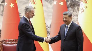 El rey Felipe VI y&nbsp;el presidente chino&nbsp;Xi Jinping, en la visita de Estado de los reyes a China.