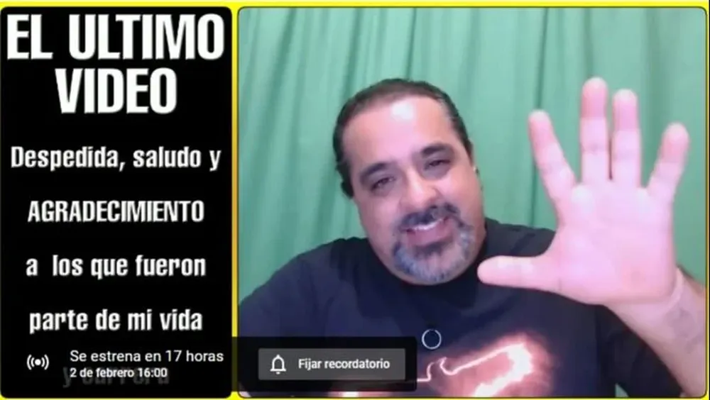 “Despedida, saludo y agradecimiento a los que fueron parte de mi vida y carrera” se titula el último video de Al Gorosito, que está programado y se publica este miércoles