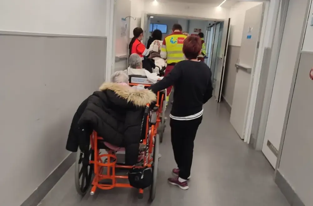 Image cedida por el sindicato MATS de la sala de Urgencias del Hospital 12 de Octubre de Madrid.