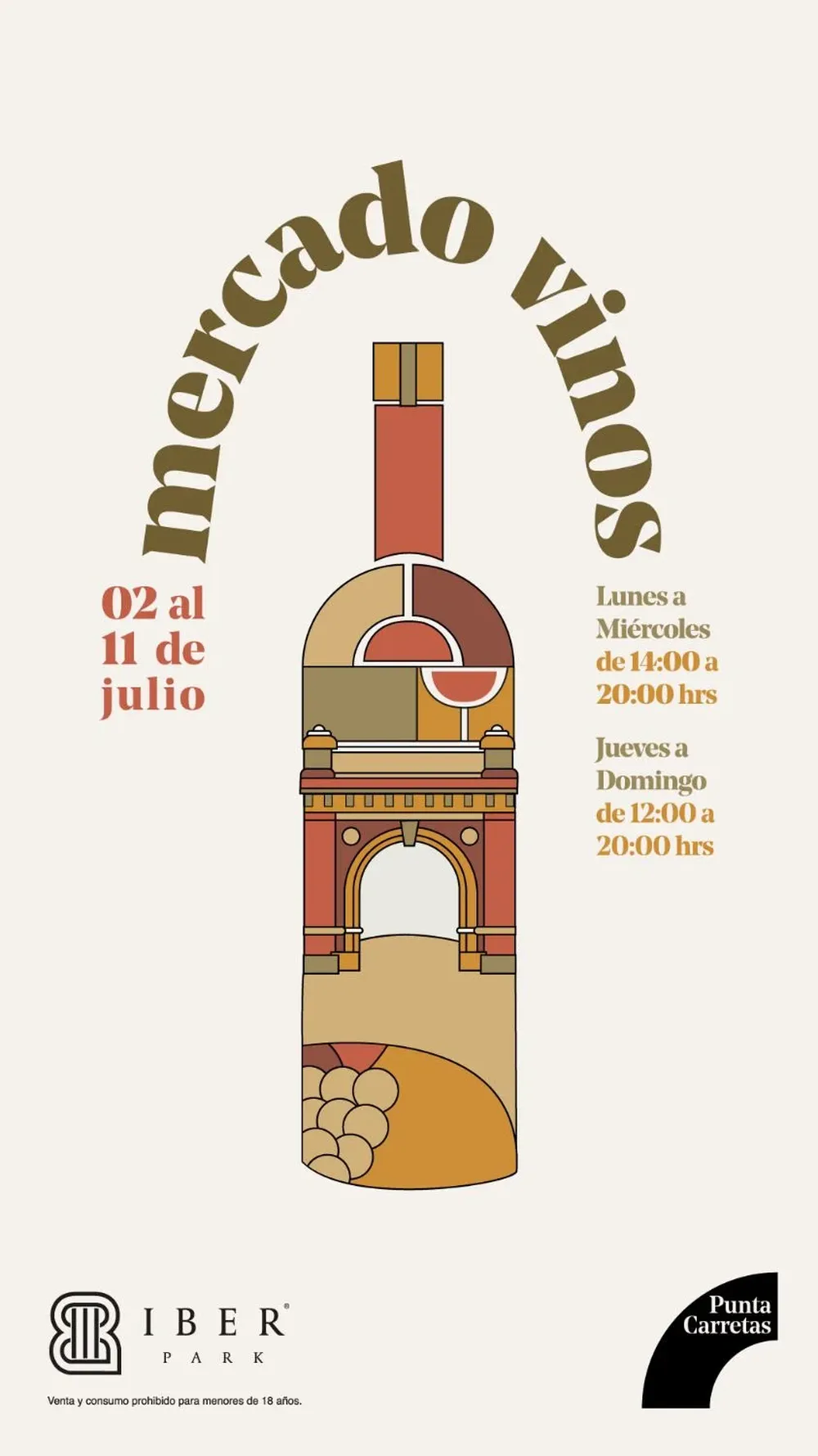 En Mercado Vinos de Punta Carretas e Iberpark se van a exhibir y vender las mejores etiquetas