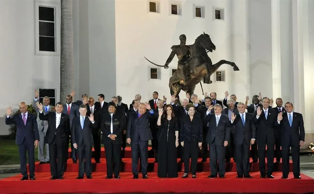 Los mandatarios al final de la cumbre de CELAC