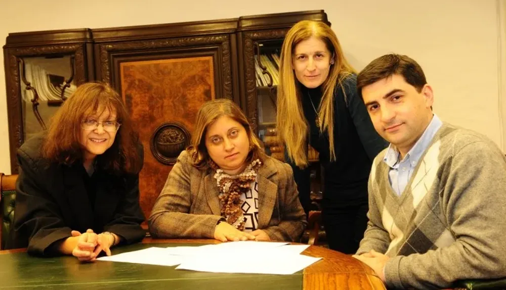 El equipo de investigación de Emprenur: Esther Hochsztain, María Messina, Carolina Rey y Santiago Aramendía