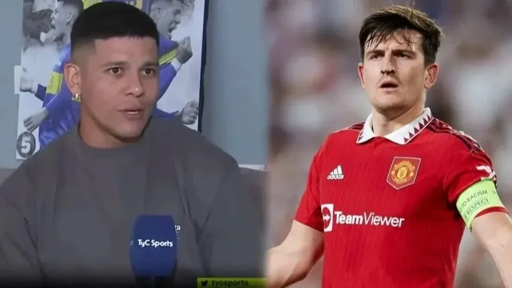 Marcos Rojo y Harry Maguire