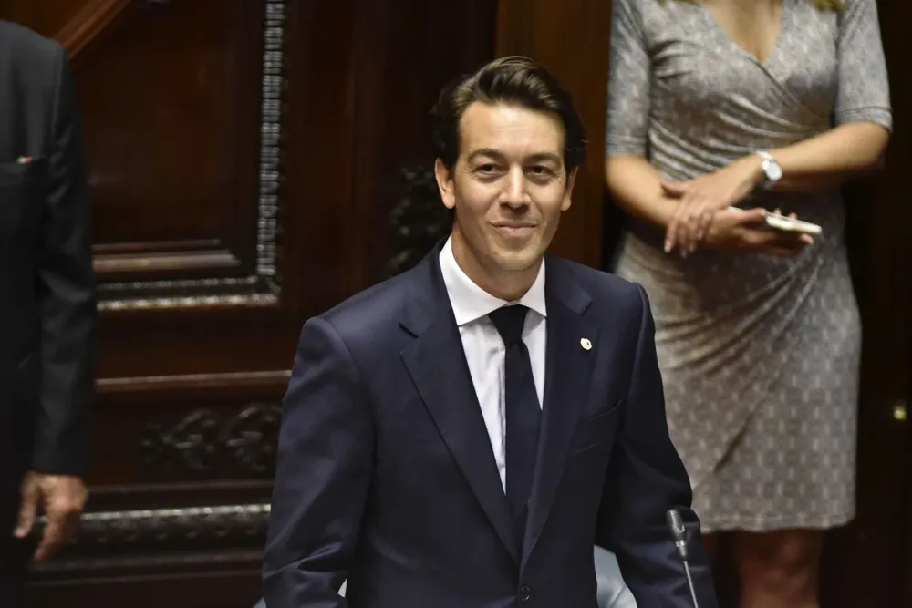 Juan Sartori en el Senado. Archivo