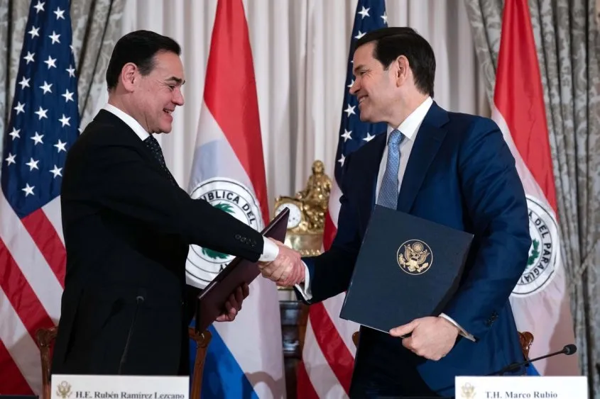 Marco Rubio con el canciller de Paraguay, Rubén Ramírez Lezcano Marco Rubio con el canciller de Paraguay, Rubén Ramírez Lezcano